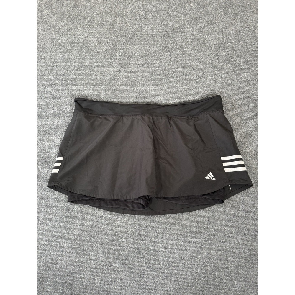 NWT Adidas Climalite Response Skort Womens XL Black Zip Pocket Tennis‎ Golf 6"